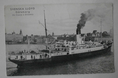 s/s Suecia & Britannia, Svenska Lloyd, Göteborg,mv pk, ei p.