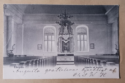 Ekenäs / Tammisaari, kirkon sisätilat, alttari, p. 1904