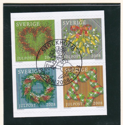 RUOTSI - 2008 Fa 2686/89 NELILÖ LEIMATTUNA