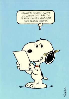 SCHULZ, Kirjeen luku, käyttämätön
