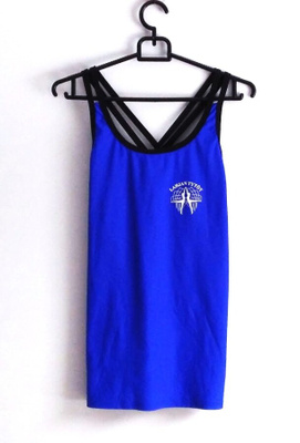 ELASTIC GYMWEAR TOPPI RISTIKKO-OLKAIMILLA, LAHJAN TYTÖT (L)