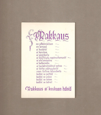 Rakkauden luonne.