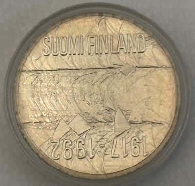Hopearaha Suomi Finland itsenäisyys 75 vuotta 1917-1992