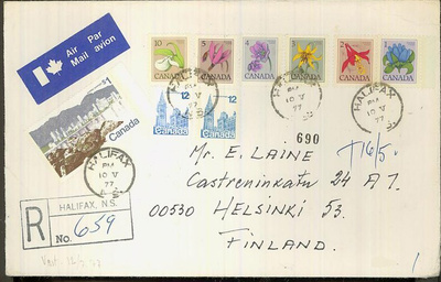 Kanada R-lentokirje Suomeen
