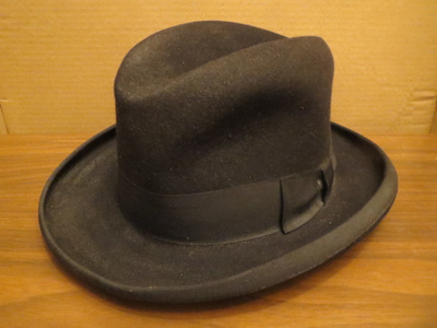 Vintage musta Morreton miesten hattu