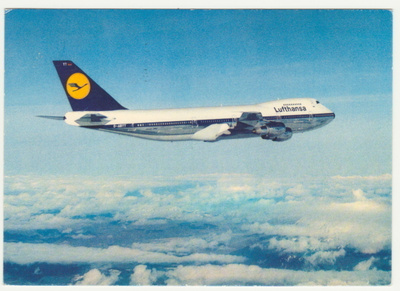 Lentokone Lufthansa B747 1983