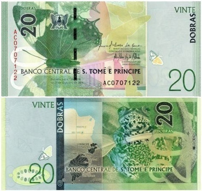 Sao Tome and Principe 20 Dobras 2016 (2018) UNC uusi sarja