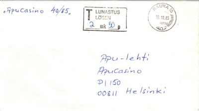 RAUMA +LUNASTUS KULKENUT ILMAN MERKKIÄ