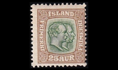 Islanti 57 * Kaksi kuningasta 25 A (1907)