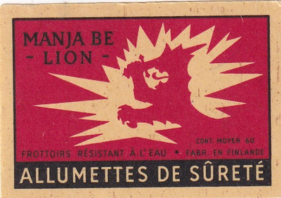 Manja be - Lion - Allumetes de surete    5/14