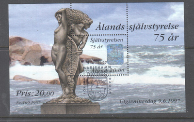 Ahvenanma 1997 20 mk itsehallinto arkki.