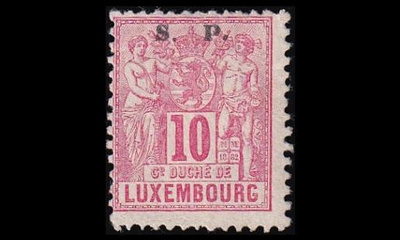 Luxemburg 39A * Virkamerkki 10 C (12½:12) (1882)
