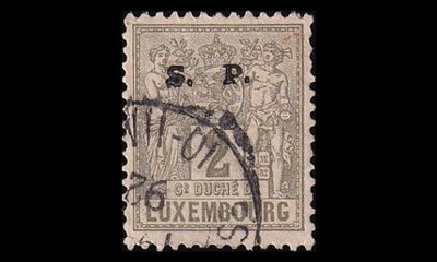 Luxemburg 36aD o Virkamerkki 2 C (12½) vihertävänoliivi (
