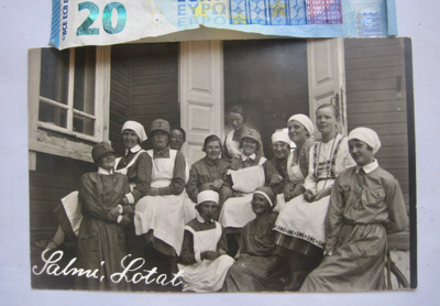 VANHA Valokuva Lotta Svärd Salmi Luov. Alue 1920-l
