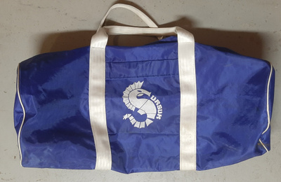 Ursuk sininen vintage putkikassi