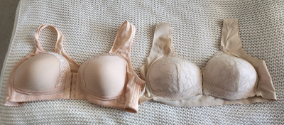 2 uudet edestä avattavat push up -rintaliivit XL/B-kuppi