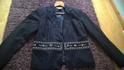 Musta Jakku / Takki / Blazer pellavaa - koko 36-38