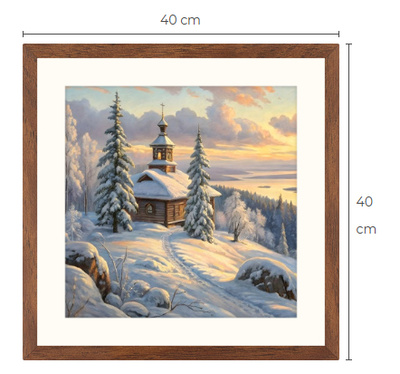 Uusi Talvimaisema Limited Edition taulu 40 cm x 40 cm
