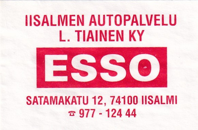 Iisalmi, ESSO, L. Tiainen Ky  2/7