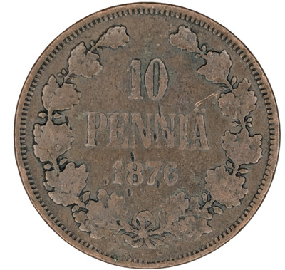 10 Penniä 1876