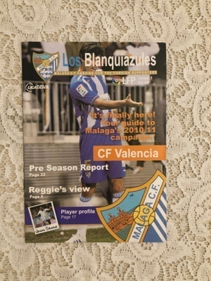 Käsiohjelma: Malaga- CF Valencia.