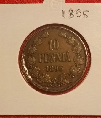 10 penniä 1895 Kiertynyt meisti variantti