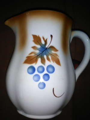 Arabia vanha 1932-49 sininen RYPÄLE maitokannu 18 cm