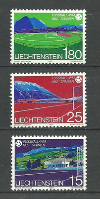 JALKAPALLO MM-82 sarja LIECHTENSTEIN 1982 **