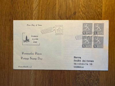 Postimerkin päivä 13.4.1958