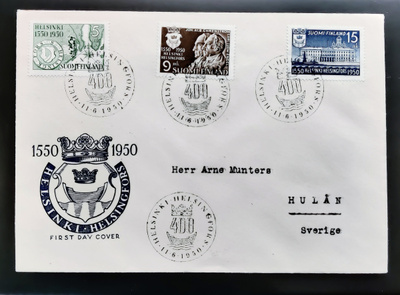 1950 FDC Helsinki 400 vuotta
