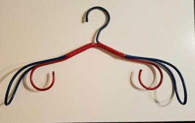Upea vintage henkari, sininen ja punainen