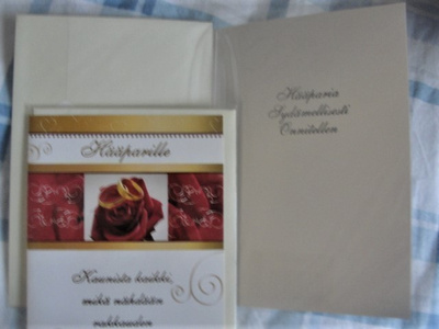 2-OSAINEN kortti - hääparille no 2 - kaunista kaikki...