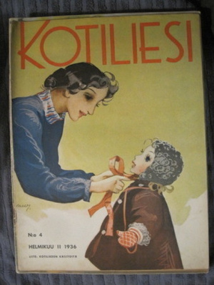 Kotiliesi : Helmikuu 1936, kansi Martta Wendelin