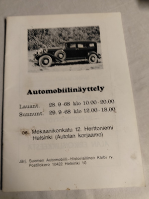 automobili näyttely v 1968