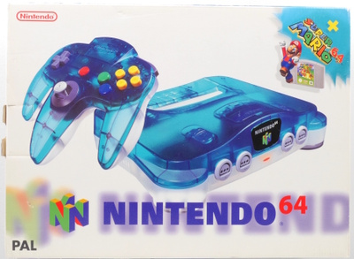 Nintendo 64 Clear Blue Console