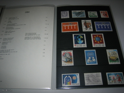 Suomen Postimerkit 1984 Vuosilajitelma