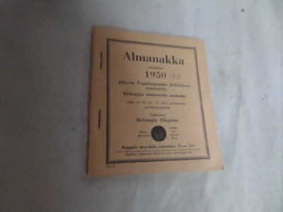 huuda syntymävuotesi almanakka 1950