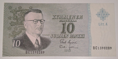 10 Markkaa 1963 Litt. A BC1398289