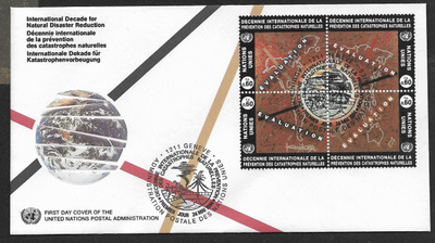 YK - Genf - IDNDR 1994 FDC (Mic.250-253)