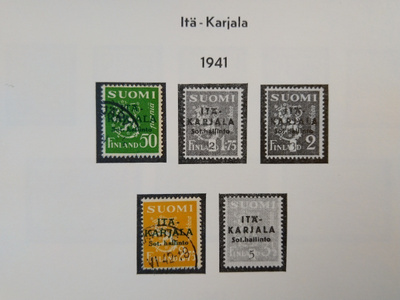 1941 Itä-Karjala Suomi postimerkki 2 kpl