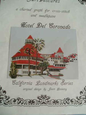 Ristipistomalli Kalifornialainen hotelli Hotel Del Coronado