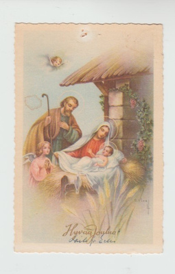 Postikortti, JOULU, vanha 1950-luku