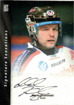 2006-07 Cardset MARKO KIVENMÄKI Ässät Signature Sensations