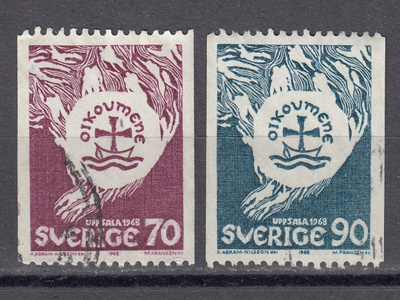 Ruotsi 1968 Fa 633A, 634 Kirkkojen maailmanneuvosto