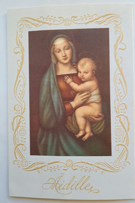 Madonna, taittokortti, kulkenut