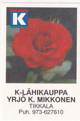 Tikkala. K- Lähikauppa Yrjö K. Mikkonen   s16