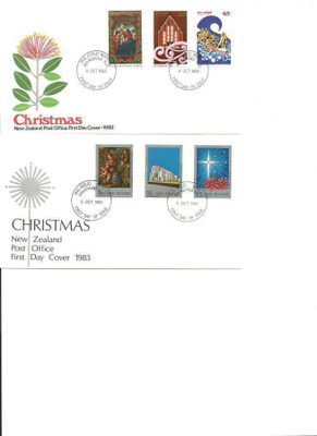 JOULU 2x FDC EPK UUSI-SEELANTI joulumerkit 1982 & 1983