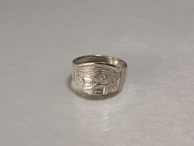 Eye of Horus Egyptiläinen Hopea sormus 925