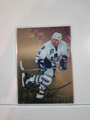 1998-99 Be a Player - Autographs Gold #285 Sergei Berezin AU