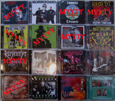 7 kpl erilaisia Punk / suomirock CD:eitä 5e kpl